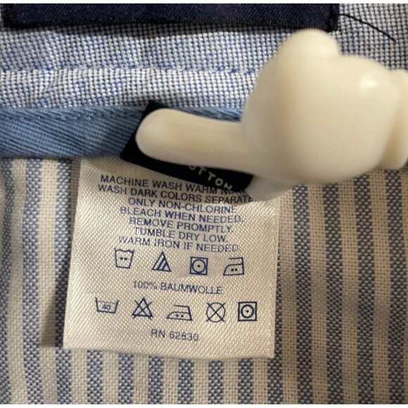 Lands End Mens Blue Pleated Chino Shorts Size 42 - Picture 10 of 10